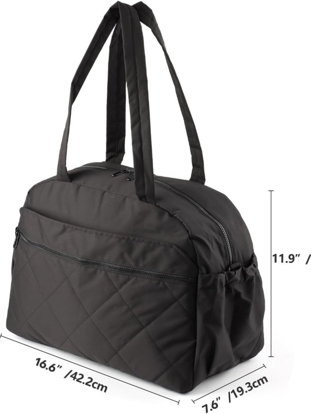 HOTOR Gym Bag for Women, Duffle Bag for Travel, Carry on, Black - New with Tags